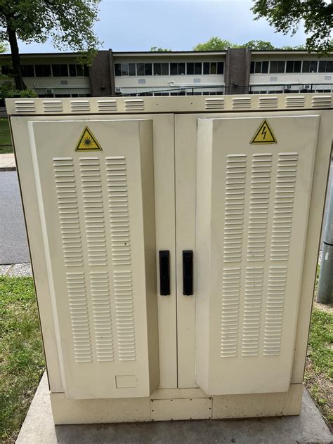 Why does this electrical box have a laser warning symbol on it